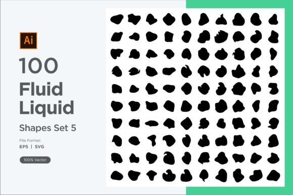 Download Fluid Liquid Shape V1 100 SET 5 - Set Collection