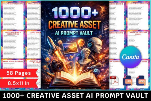 Download 1000+ Creative Asset AI Prompt Vault - Set Collection
