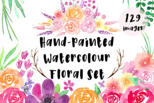 Download Hand Painted Watercolor Floral Set - Set Collection