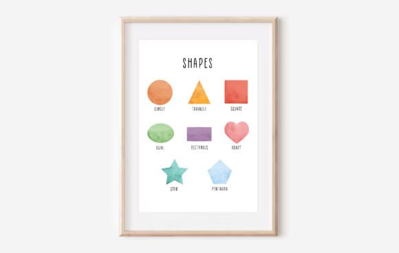 Download Watercolor Shapes Chart, Shapes Set - Set Collection