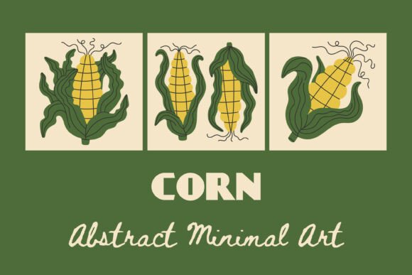 Download Corn Abstract Minimal Art Set PNG JPG - Set Collection