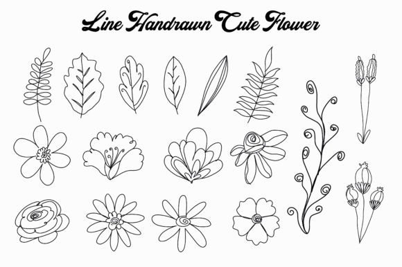 Download Big Bundle Line Flower Set - Set Collection