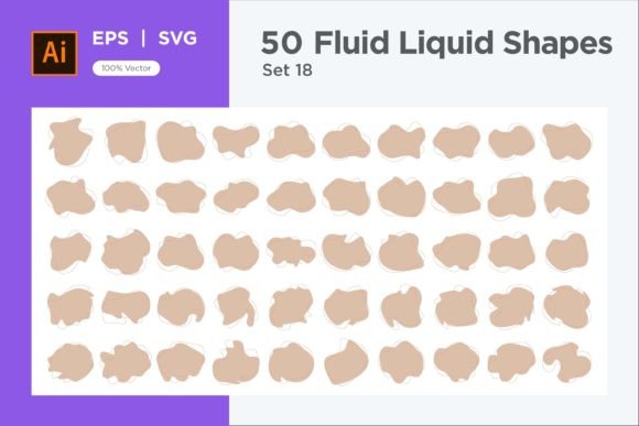 Download Fluid Liquid Shape V2 50 SET 18 - Set Collection