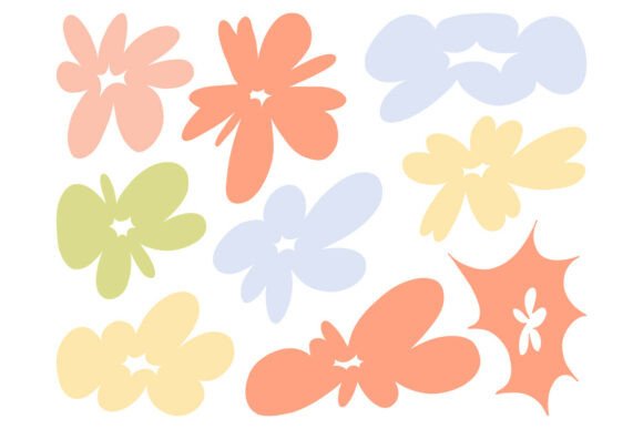 Download Abstract Floral Blob Shapes Set SVG Pack - Set Collection