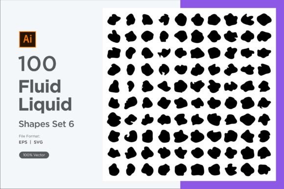 Download Fluid Liquid Shape V1 100 SET 6 - Set Collection