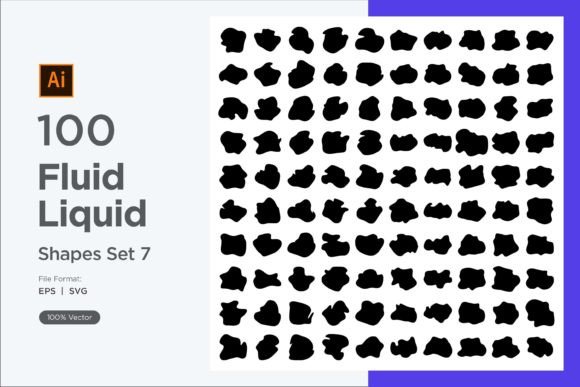 Download Fluid Liquid Shape V1 100 SET 7 - Set Collection