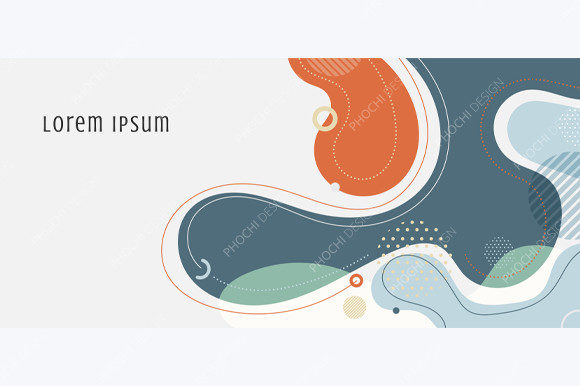 Download Abstract Trendy Organic Shape Forms Line - Trendy Collection