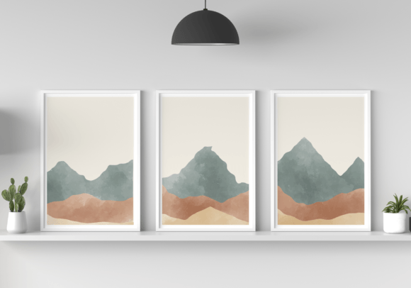 Download Set of 3 Hand Painted Watercolor Art - Set Collection