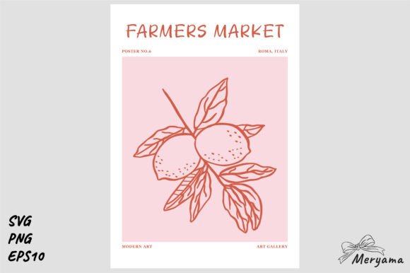 Download Farmers Market Lemon Fruit Art Print SVG - Premium Resources