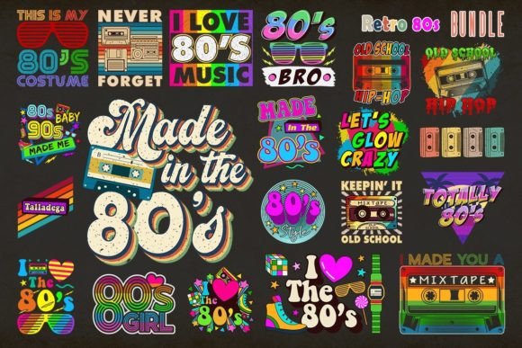 Download Retro 80s SVG Bundle - Retro Collection