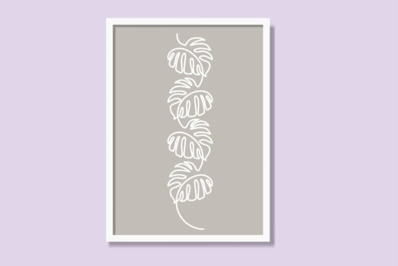 Download Monstera Linear Printable Poster Design - Printable poster Collection