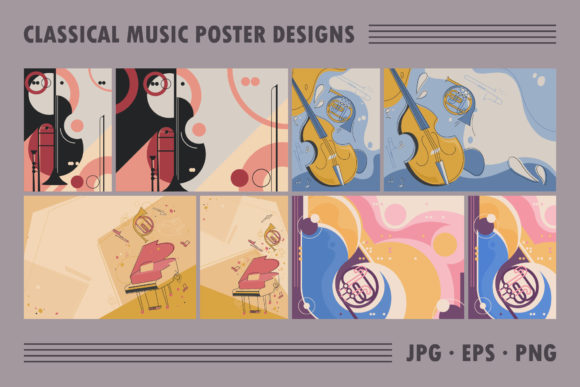 Download Set of Classical Music Poster Designs. - Set Collection