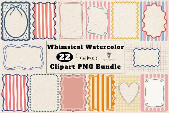 Download Whimsical Watercolor Frame Clipart Set - Set Collection