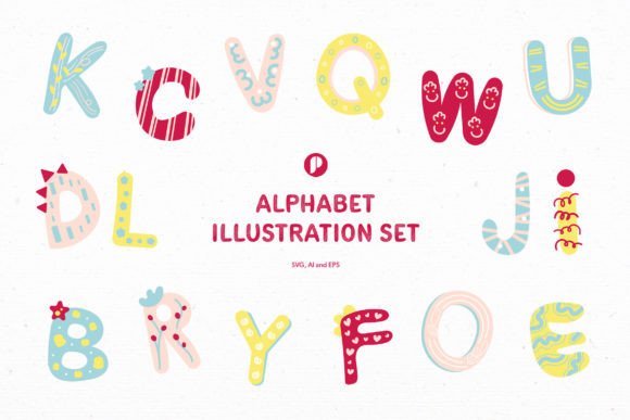 Download Fun Learning Alphabet Illustration Set - Set Collection
