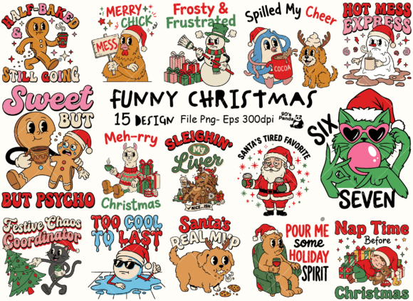Download Funny Sarcastic Christmas Bundle Png Eps - Christmas bundle Collection