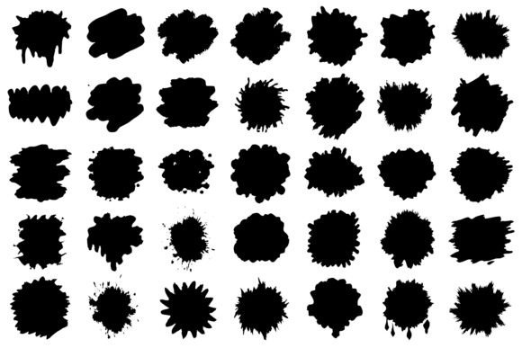 Download Brush Stroke Shapes Set, Grunge Strokes - Set Collection