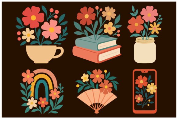 Download Floral Object Illustration Set - Set Collection