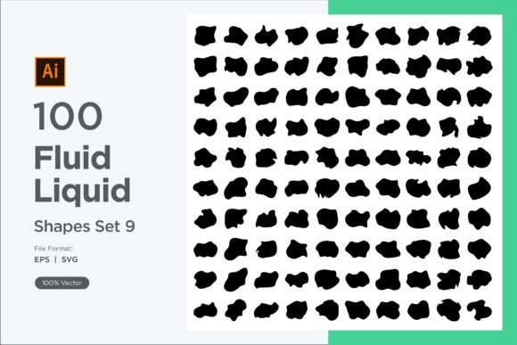 Download Fluid Liquid Shape V1 100 SET 9 - Set Collection